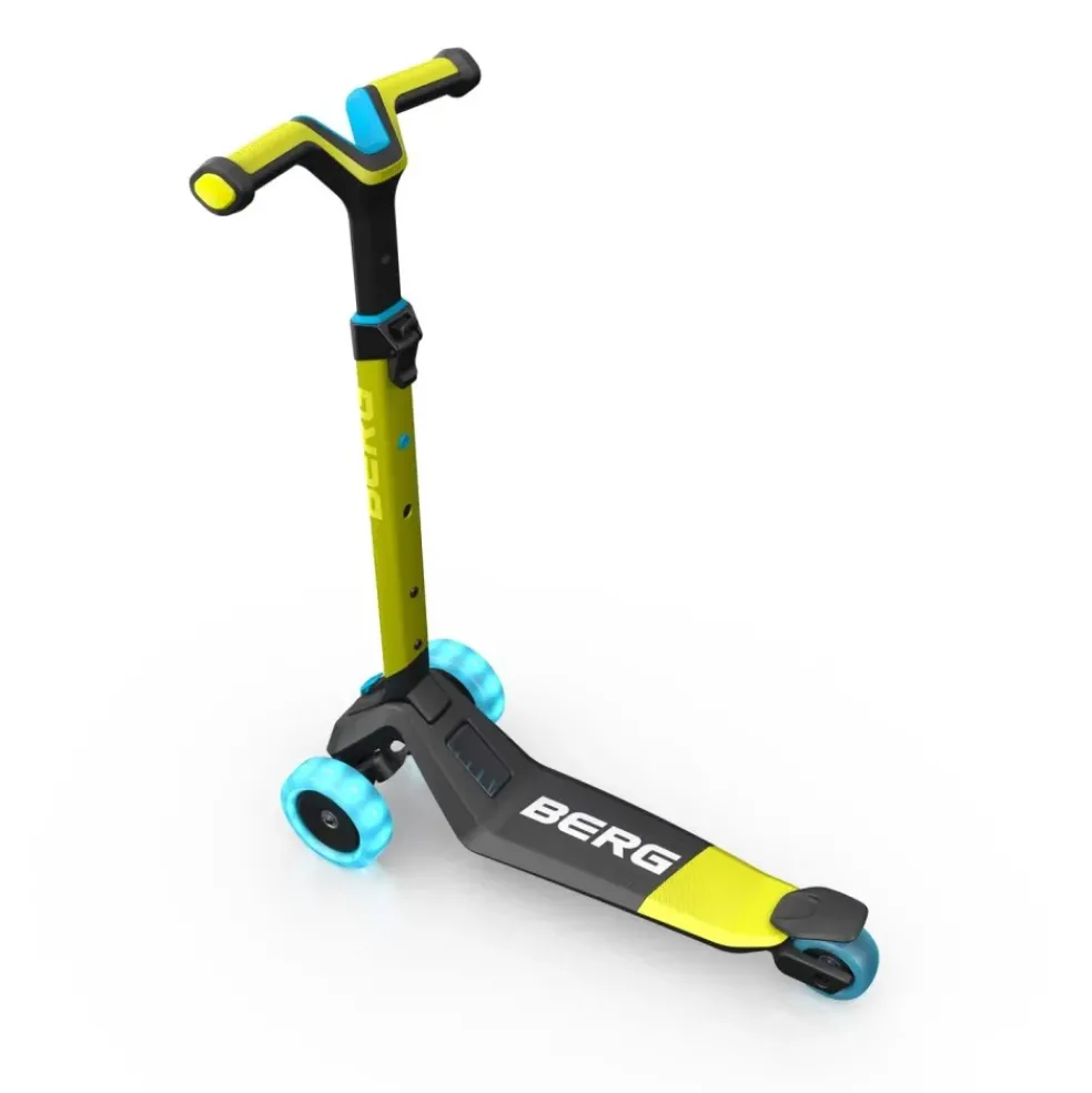 Trottinette pliable vert citron roues lumineuses dès 2 ans Nexo BERG