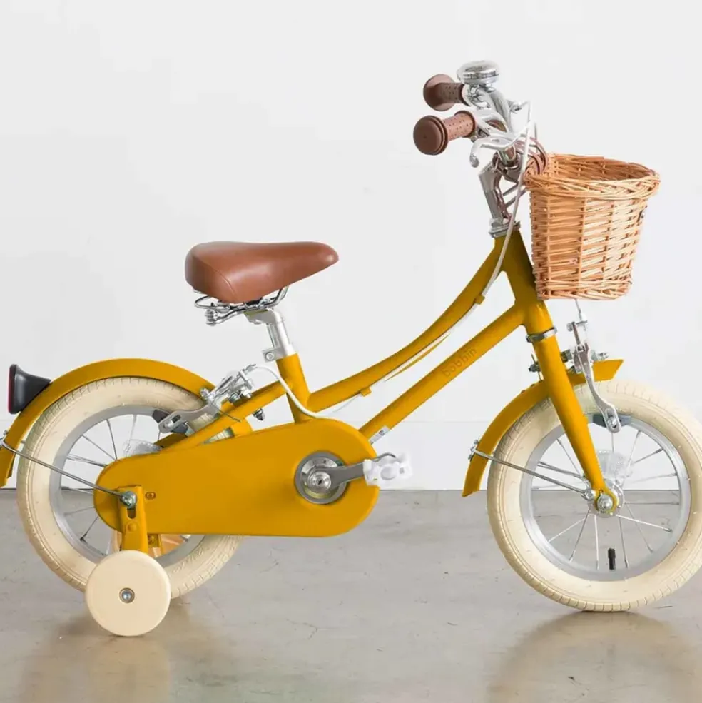 Vélo enfant Gingersnap 12 pouces jaune Bobbin 2-4 ans