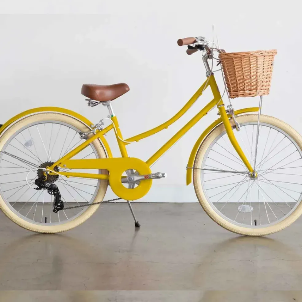 Vélo enfant jaune 24 pouces Bobbin Gingersnap 7 - 11 ans