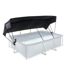 Voile d'ombrage piscine rectangulaire noir 220 x 150 cm EXIT