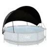 Voile d'ombrage piscine rond noir 300 cm EXIT