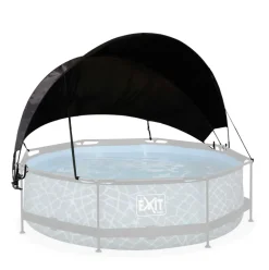 Voile d'ombrage piscine rond noir 300 cm EXIT