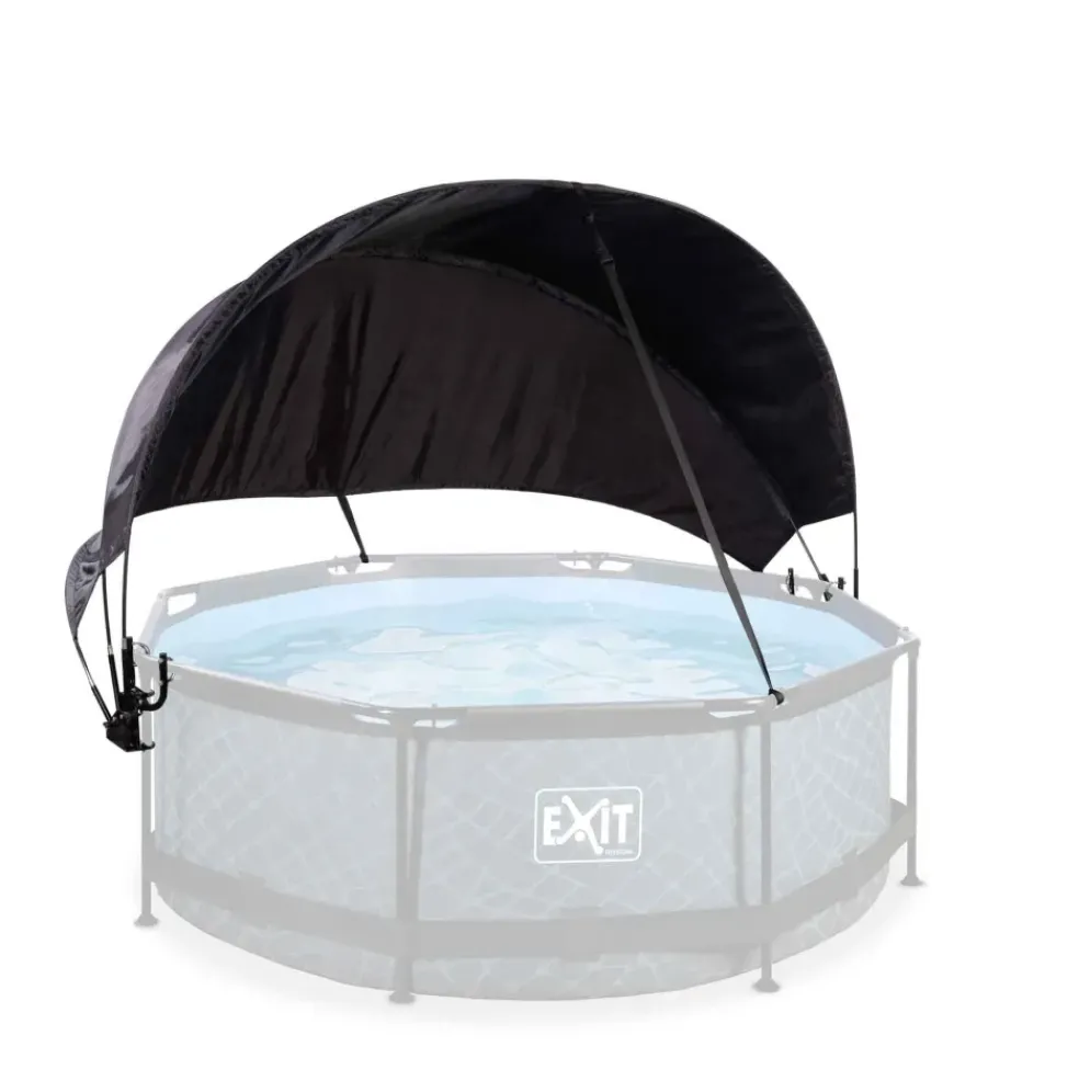 Voile d'ombrage piscine rond noir 244 cm EXIT